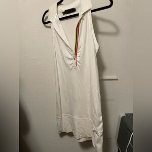 COOGI Polo Sleeveless White Mini Dress XL 90s Y2K
